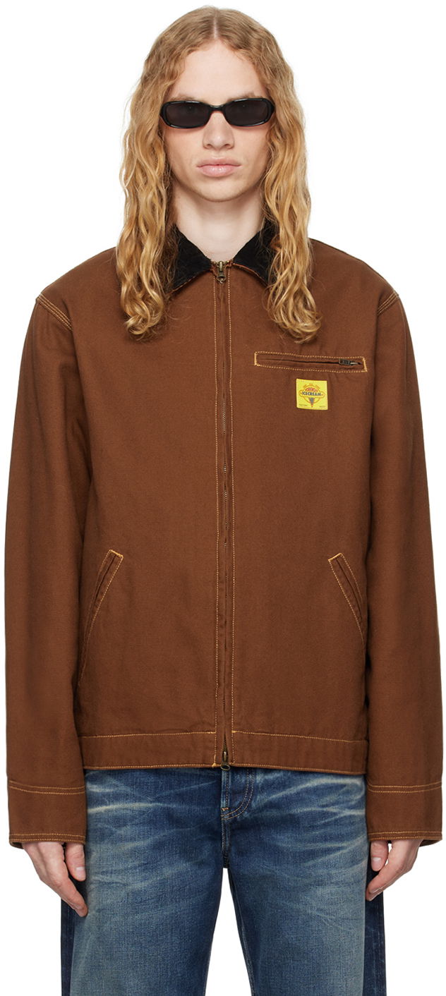 Jakna BBC IceCream ICECREAM Canvas Lined Work Jacket Rjava | ICW003