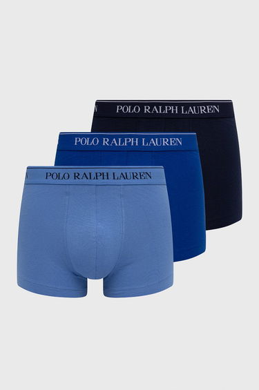 Boksarice Polo by Ralph Lauren Cotton Trunk - 3 Pack Modra | 714835885009, 0