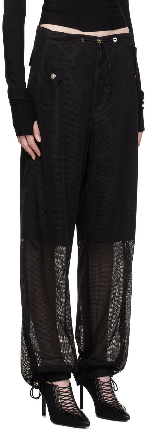 Hlače Dion Lee Grid Mesh Panel Trousers Črna | C2155P23, 1