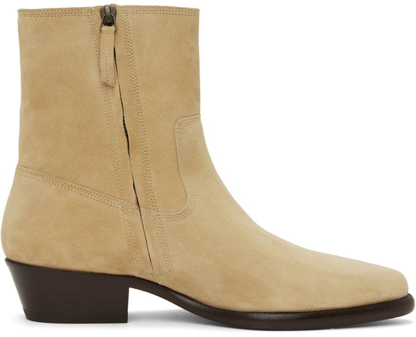 Superge in čevlji ISABEL MARANT Isabel Marant Delix Suede Ankle Boots Bež | 23HBO0073HA-A4A02N