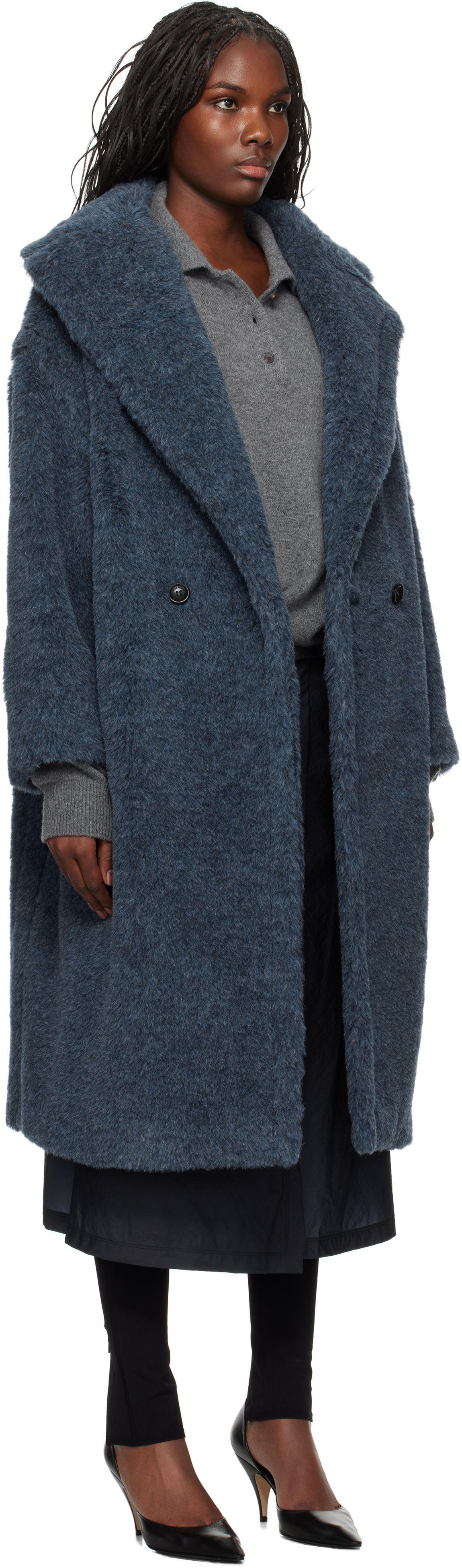 Plašči Max Mara Zebra Coat Modra | 2421016152600 MM10506, 1