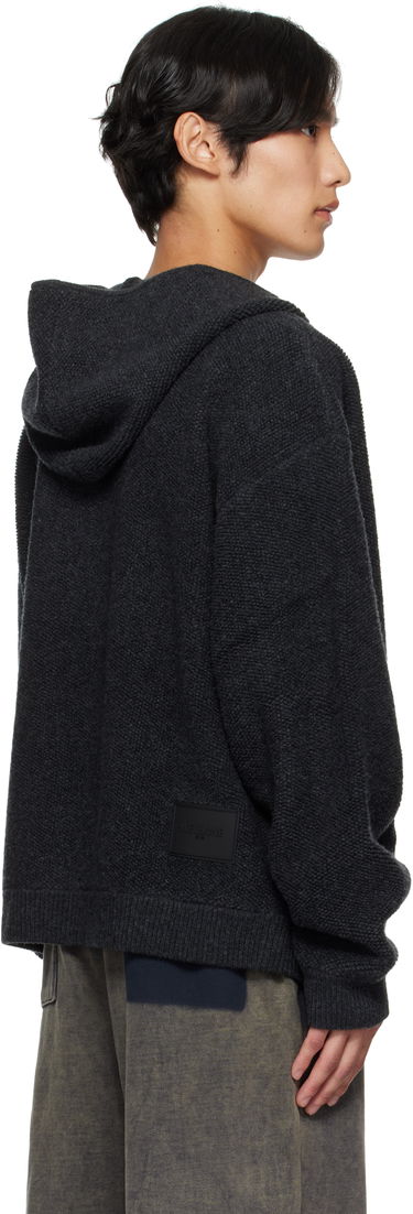 Pulover We11done We11done Bouclé Zip-Up Hoodie Siva | WD-KJ2-25-642-M-CH, 2