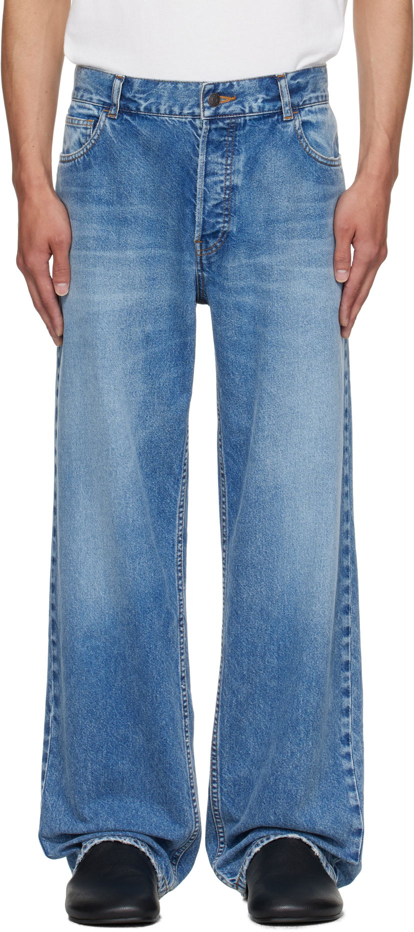 Kavbojke The Row The Row Ross Wide Leg Jeans Modra | 554-W3874