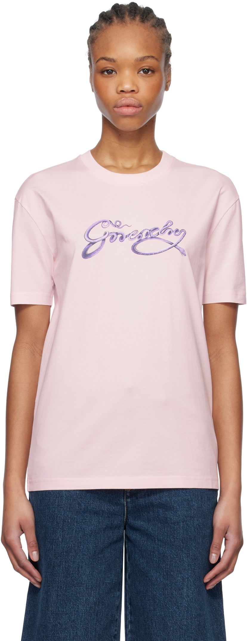 Majica Givenchy Givenchy Regular Fit T-Shirt Roza | BW70EKP705680