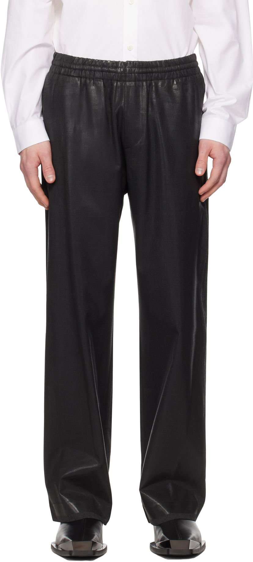Hlače Diesel Diesel P-Clays Drawstring-Waist Trousers Črna | A16063-0IKAL-96K