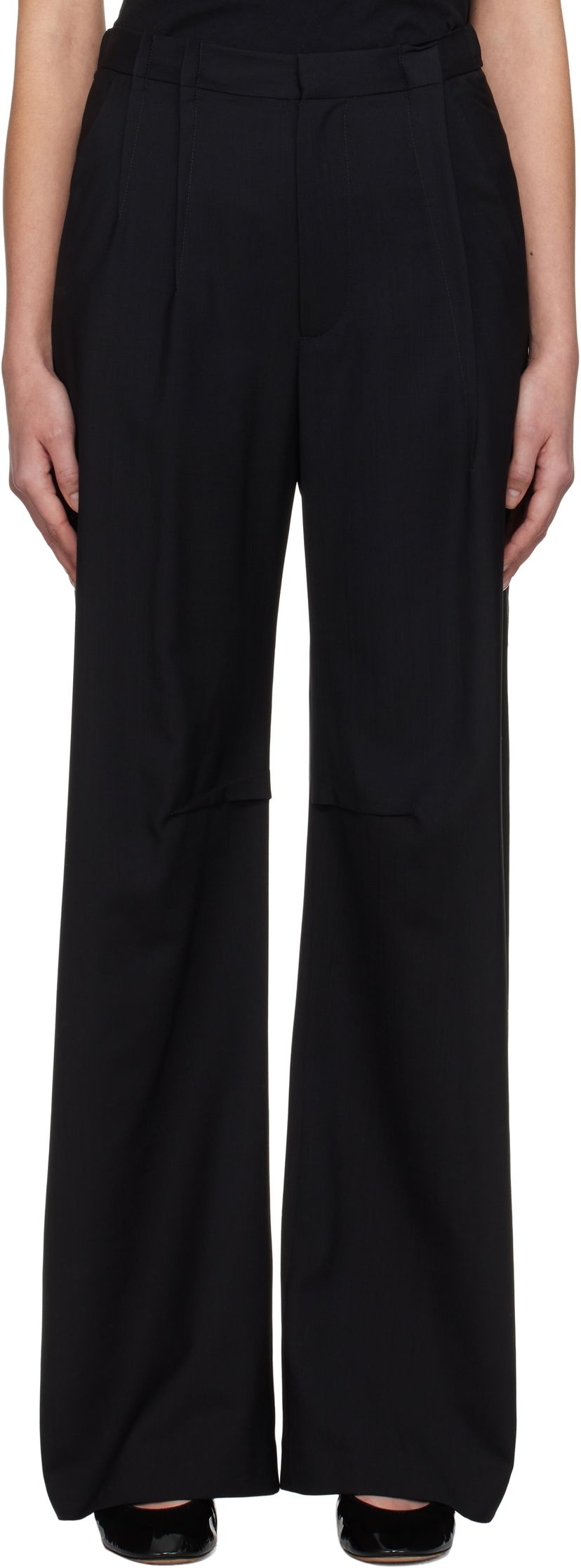 Hlače Maison Margiela MM6 Maison Margiela Tailoring Wool Trousers Črna | S52KA0517 M35080