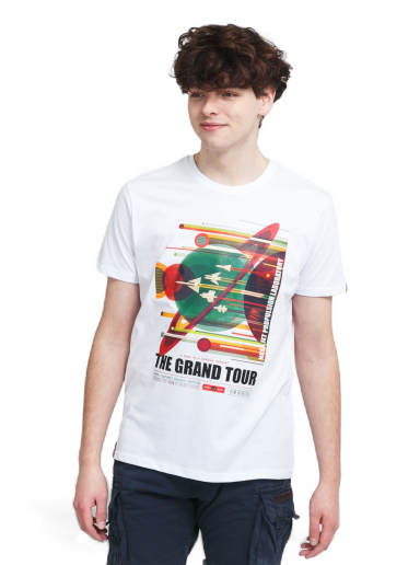 Majica Alpha Industries NASA Grand Tour Tee Bela | 116504 09