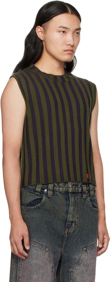 Majica brez rokavov Eckhaus Latta Eckhaus Latta Striped Sleeveless Top Zelena | 8025-EL-PF25-M -, 4