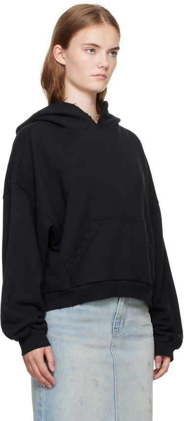 Pulover We11done Layered Hoodie Črna | WD-TH2-24-835-U-BK, 1