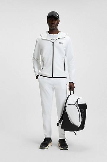 Trenirka BOSS BOSS Active Stretch-Gabardine Tracksuit Bottoms with Thermoregulating Technology Bela | 50542940, 1