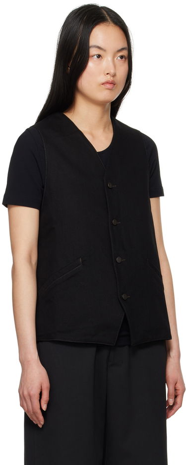Telovnik LEMAIRE Lemaire Button Denim Vest Črna | OW1071 LD1004, 1