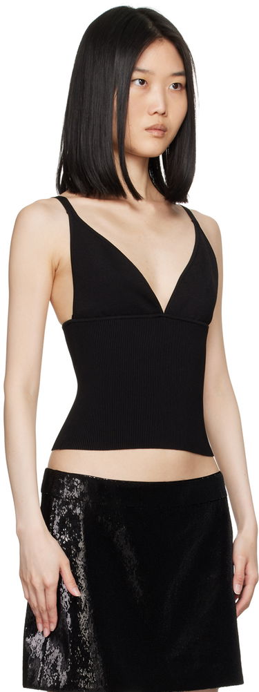 Majica brez rokavov Dolce & Gabbana Dolce&Gabbana Knit V-Neck Tank Top Črna | FXL05T JFME0, 1