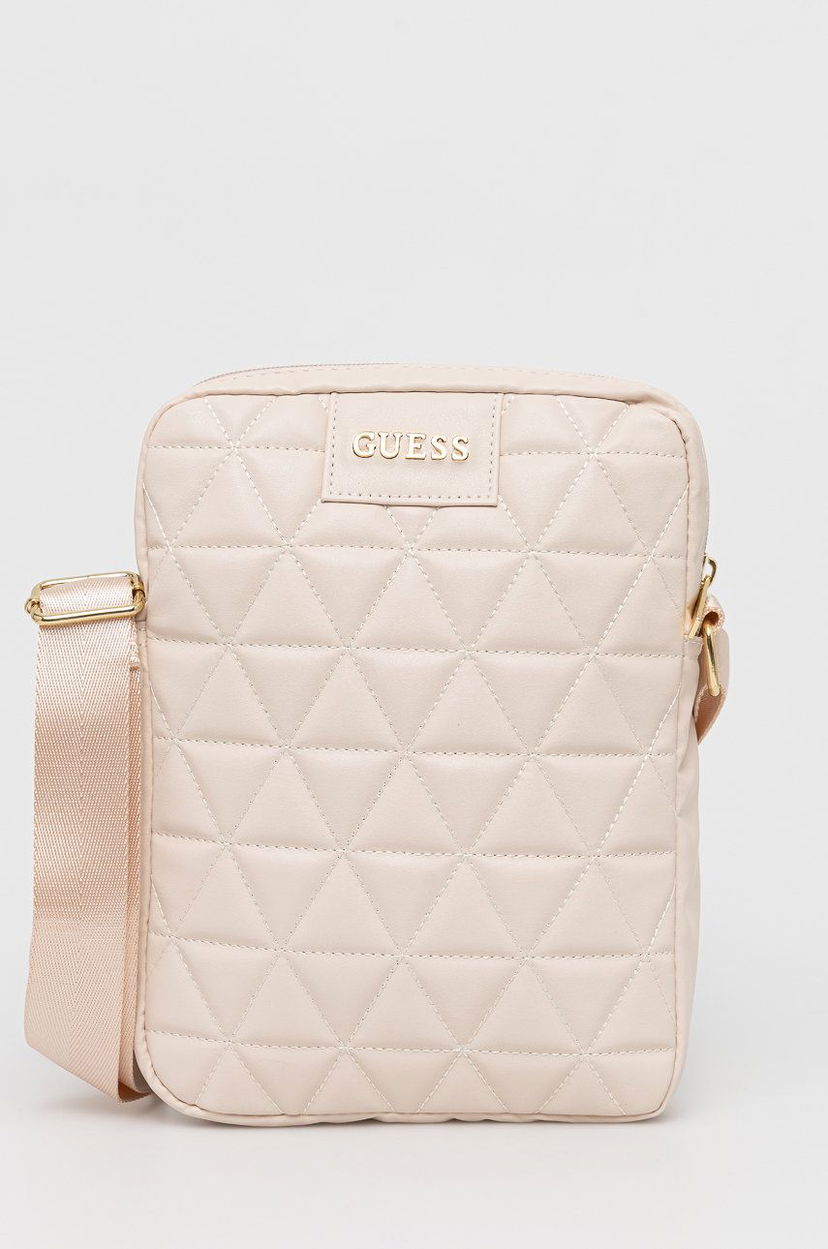 Torba za čez ramo GUESS Guess 10'' Tablet Case Bež | GUTB10QLPK
