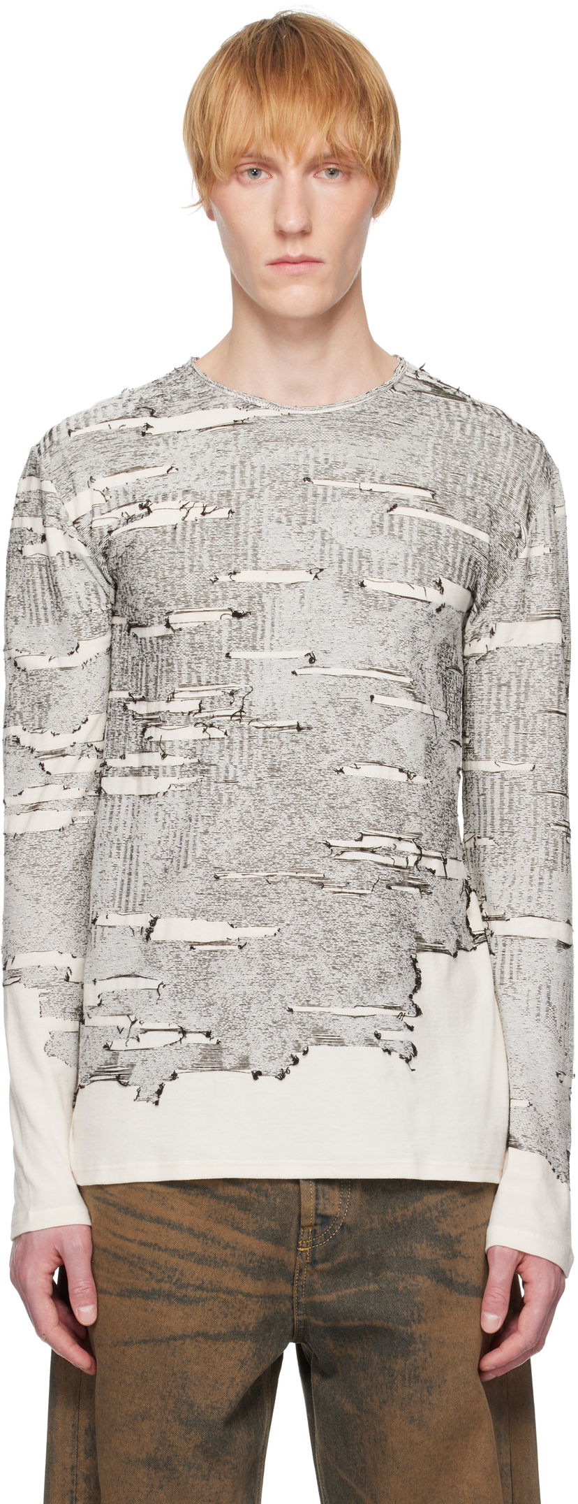 Majica Diesel Diesel K-Cadmo Long Sleeve T-Shirt Bela | A18119-0AFBV-129