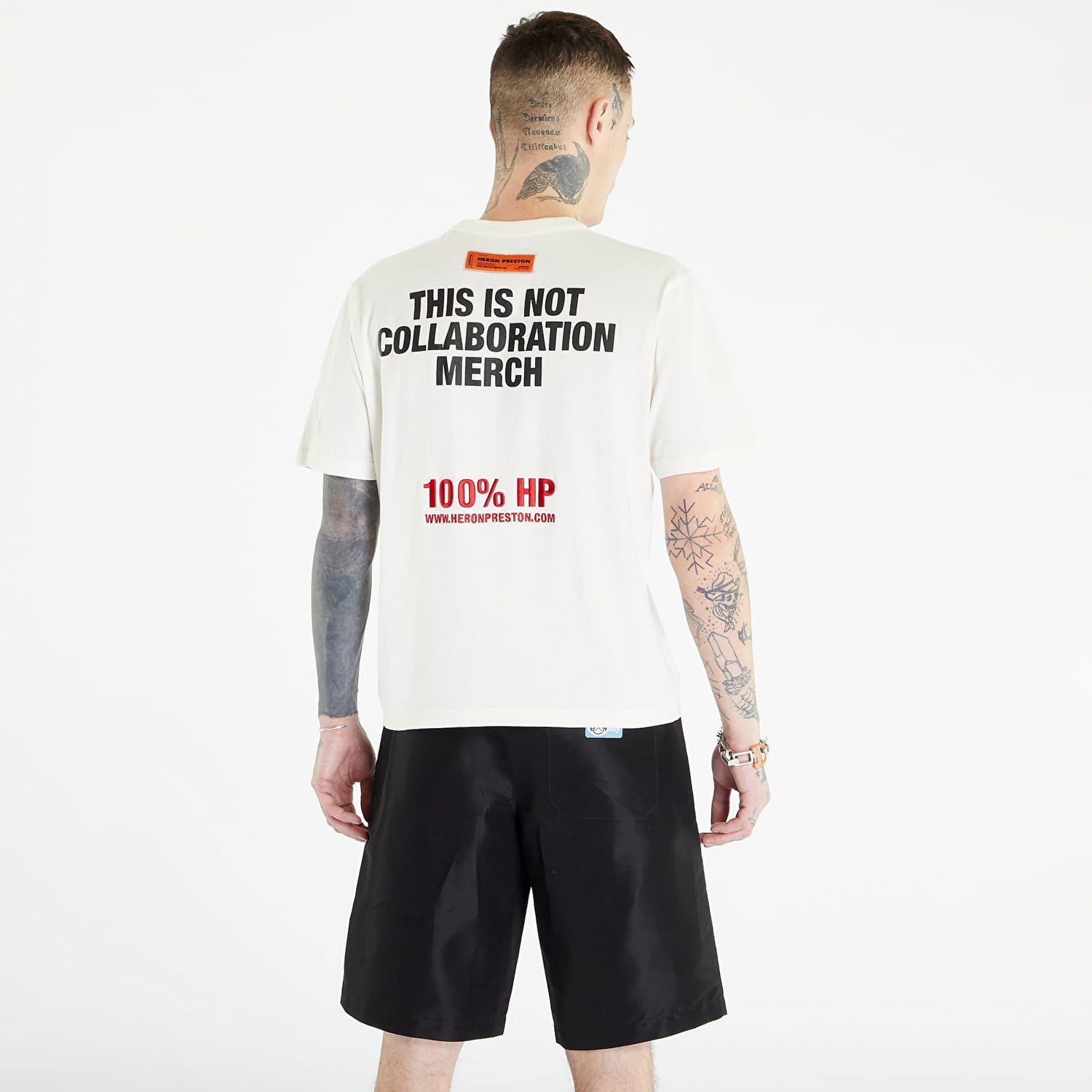 Majica HERON PRESTON This Is Not Short Sleeve Tee Bela | HMAA032S23JER0090110, 1