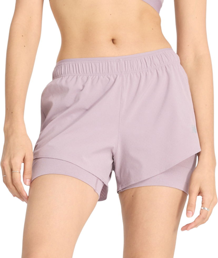 Kratke hlače New Balance RC 2-in-1 Short 3" Roza | ws41287-icw