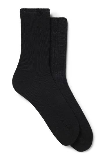 Nogavice BOSS Two-pack short-length socks with sparkling details Črna | 50548291