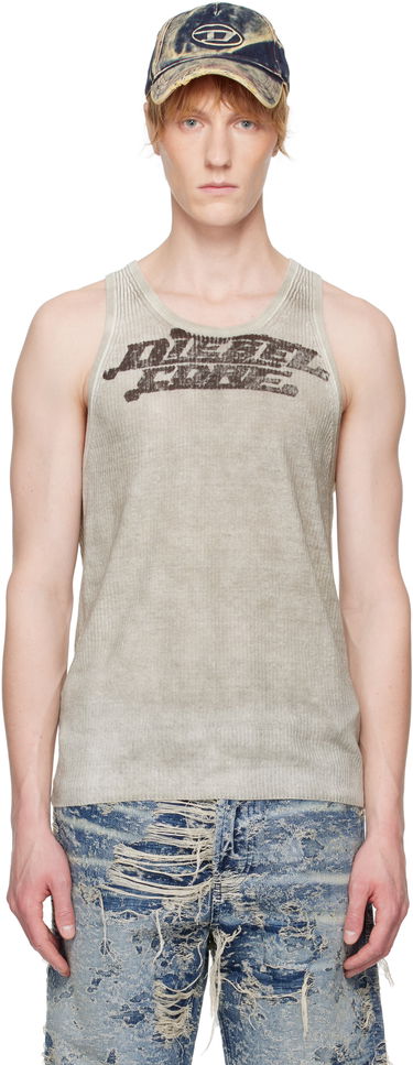 Majica brez rokavov Diesel Diesel K-Rick Graphic Print Tank Top Bež | A16875-0DBCU-7EX, 0