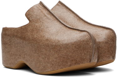 Oblačila JW Anderson JW Anderson Laminated Felt Platform Clogs Rjava | ANM42500D, 3