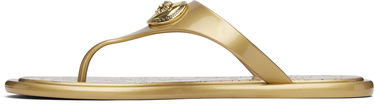 Modni dodatki Versace Versace Alia Metallic Flat Sandals Kovinski | 1016248_1A14478, 2