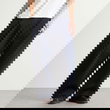 Hlače Studio Nicholson Studio Nicholson Pleated Wide-Leg Trousers, Size Large Mornarica | SORTESNM-1248-DKN, 2