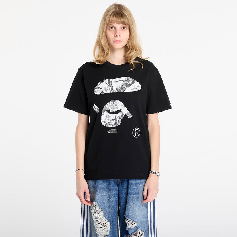 Majica BAPE Tree Edge Camo Ape Face T-Shirt Črna | 001TEL801032MBK1
