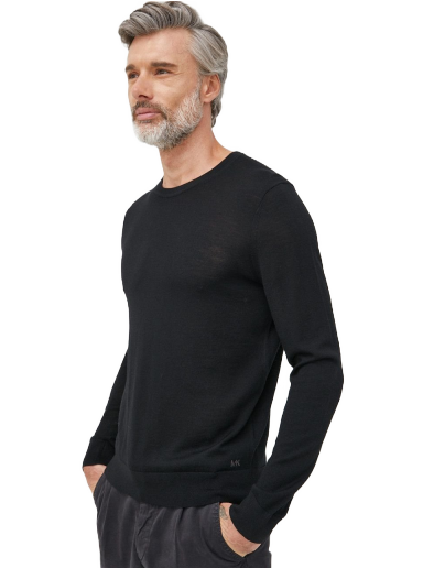 Pleteni pulover Michael Kors Wool Sweater Črna | CR1601Y2DG