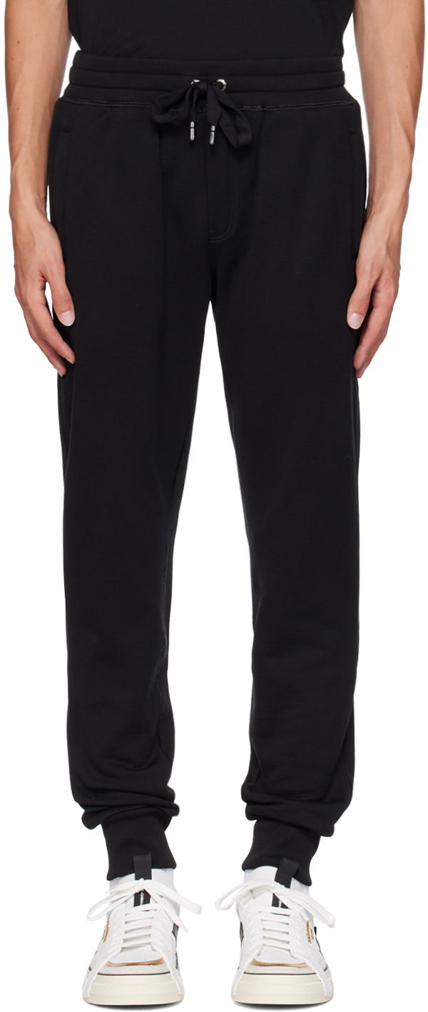 Trenirka Dolce & Gabbana Black Three-Pocket Sweatpants Črna | GVF6AZG7D6B