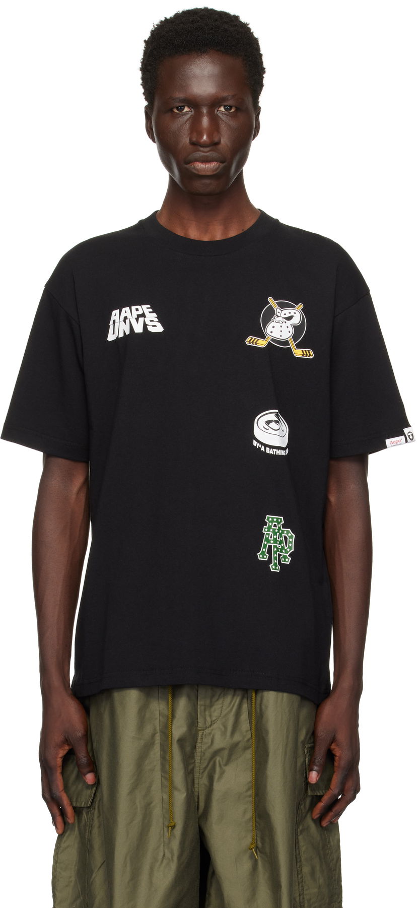 Majica AAPE by A Bathing Ape AAPE by A Bathing Ape Theme Graphic T-Shirt Črna | AAPTEM1550XXNBKX
