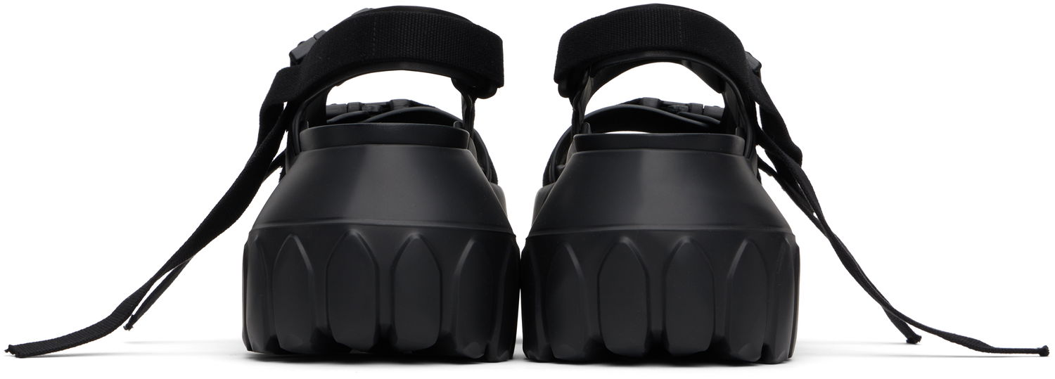Nega čevljev Rick Owens Rick Owens Hollywood Mega Tractor Heeled Sandals Črna | RP01E7866 LOO, 1