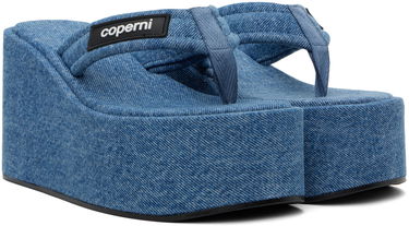 Modni dodatki Coperni Coperni Denim Wedge Sandals Modra | COPSH09202, 3