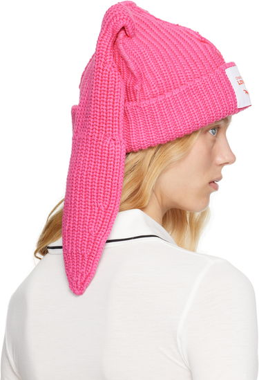 Beanie Charles Jeffrey Loverboy Charles Jeffrey LOVERBOY Chunky Knit Rabbit Beanie Roza | 54130404, 2