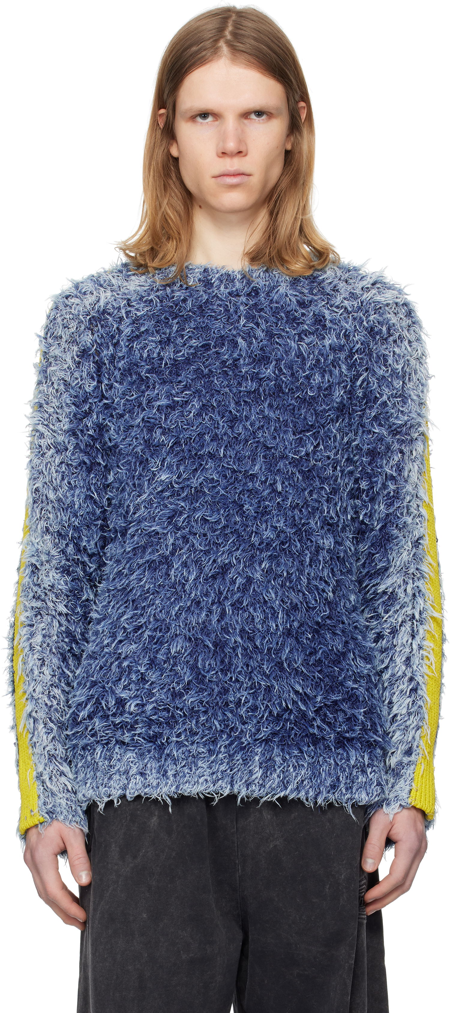 Pleteni pulover Diesel Diesel K-Damon Fuzzy Sweater Modra | A16569-0KNAE-8ATS, 0