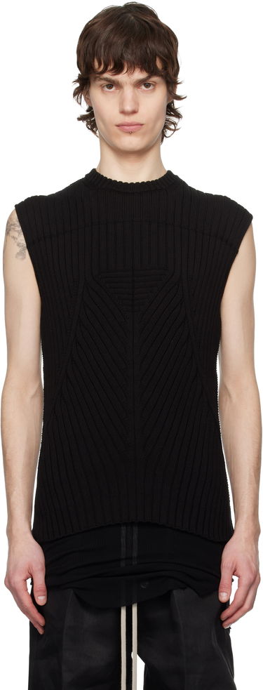 Pleteni pulover Rick Owens Rick Owens Hollywood Knit Vest Črna | RU01E5662 KEC, 0