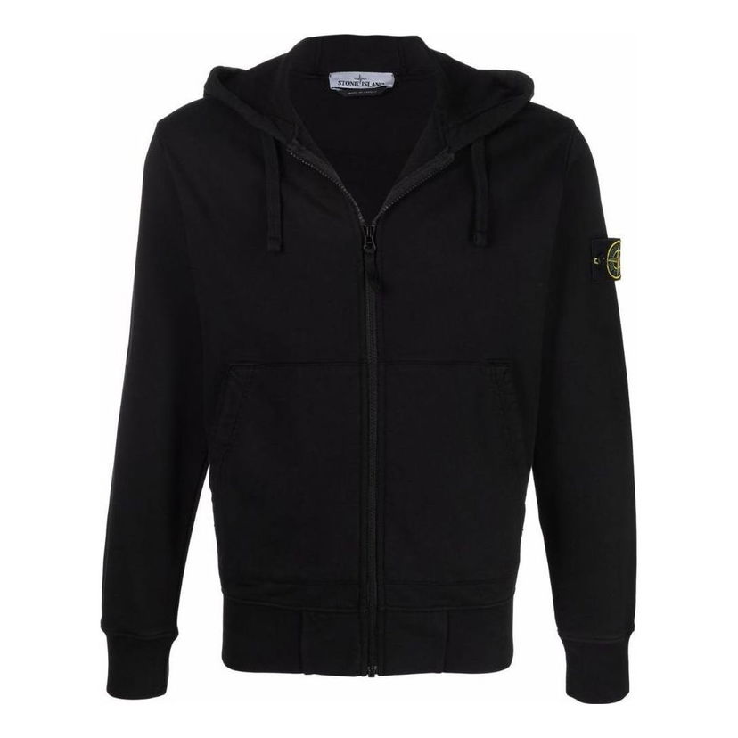 Pulover Stone Island STONE ISLAND Zip-Up Hoodie Črna | 761564251-V0029