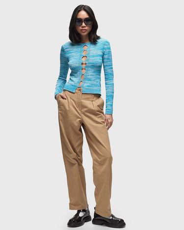 Pleteni pulover Samsoe Samsoe Samsøe & Samsøe Salya Knitted Sweater with Keyhole Back Modra | F24100075-SWIM-CAP-MEL, 3