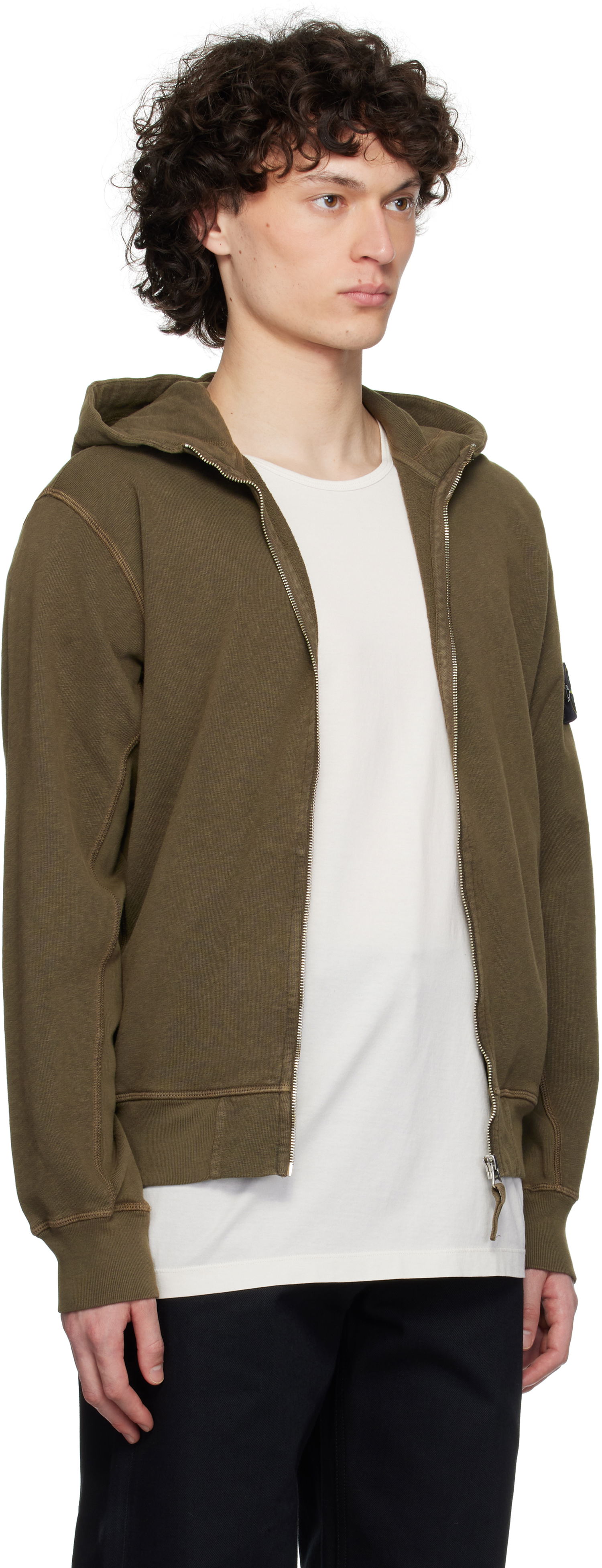 Pulover Stone Island Stone Island Malfilé Fleece Hoodie Zelena | K1S15 6100021 S0060, 1
