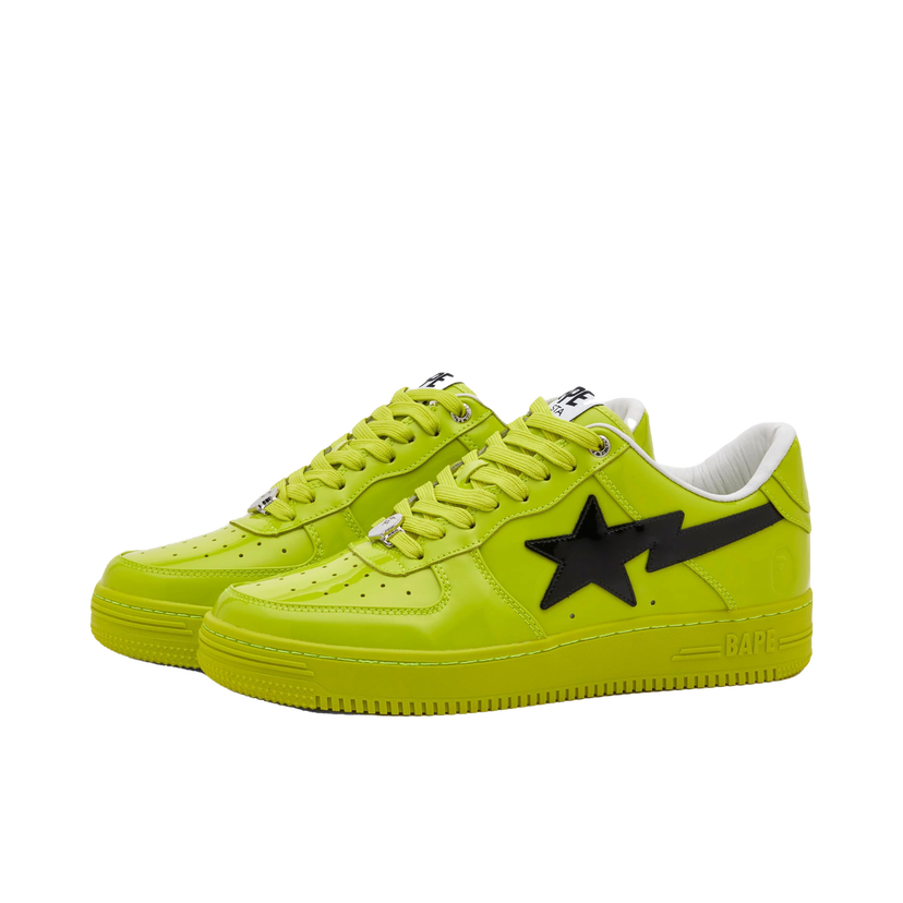 Superge in čevlji BAPE A Bathing Ape Men's BAPE Sta Painted Leather Sneakers in Yellow, Size UK 8 | END. Clothing Rumena | 001FWK301302M-YLW