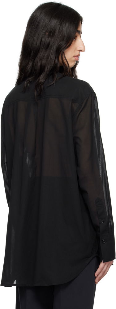 Srajce TOTEME TOTEME Stand-Collar Sheer Shirt Črna | 252-WRT0427-FB0372, 2