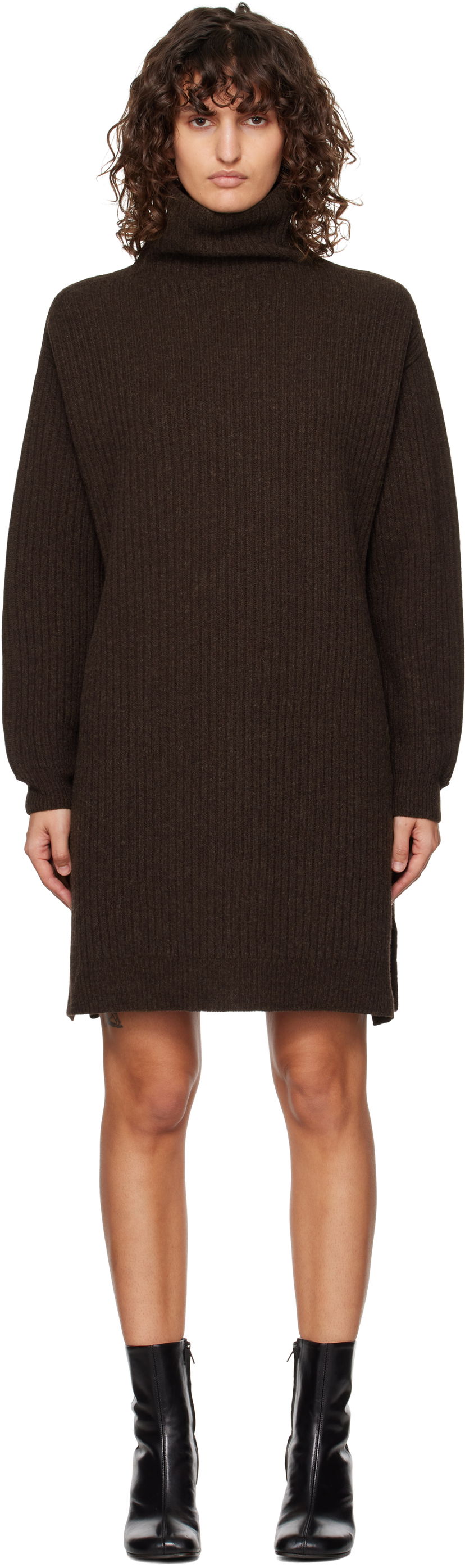 Obleke LEMAIRE Midi Turtleneck Dress Rjava | DR1089 LK1027