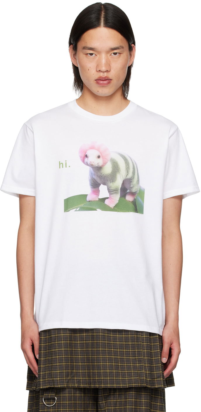 Majica Collina Strada Collina Strada 'Hi.' Graphic T-Shirt Bela | XX3203
