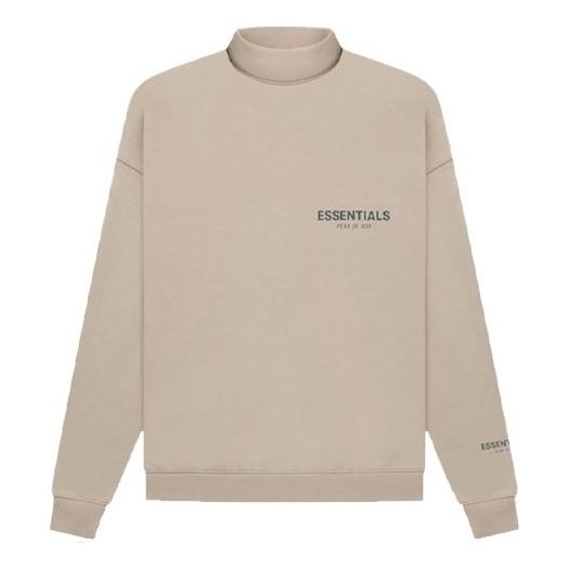 Pleteni pulover Fear of God Essentials Pullover Mockneck Sweatshirt Bež | FOG-FW21-146