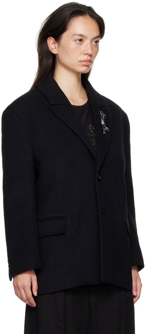 Jakna Blumarine Blumarine Bijoux Pin Blazer Črna | A422S083A, 1