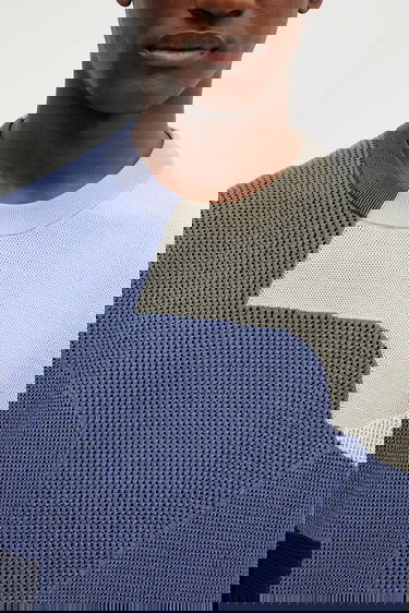 Pleteni pulover Paul Smith Paul Smith Abstract Panelled Knit Sweater Večbarvna | M1R.266Z.P02684, 3