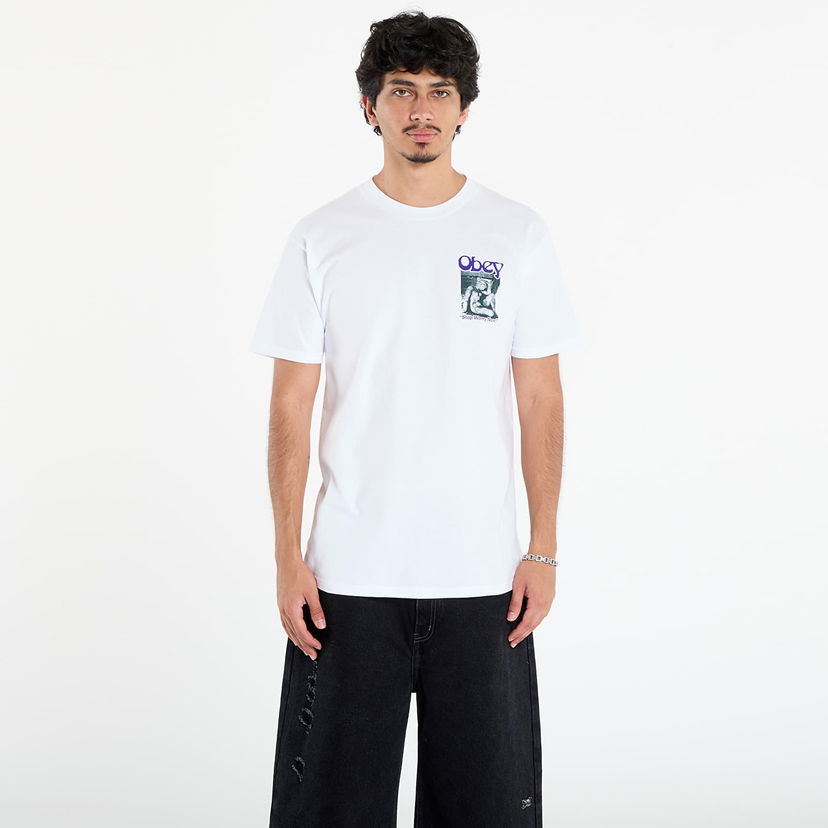 Majica OBEY OBEY Stop Worry Now T-Shirt Bela | 165264127-WHT