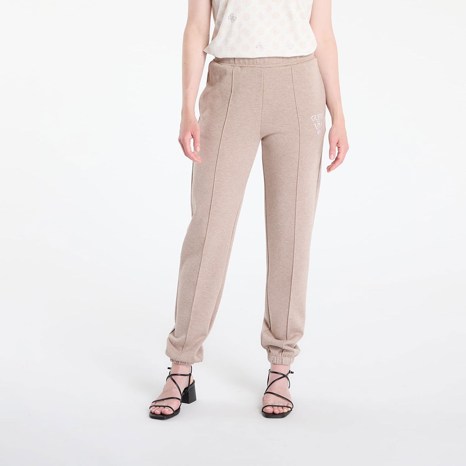 Trenirka GUESS GUESS Roberta Cuff Long Pants Bež | V5RB13KC3D2-H11G, 0