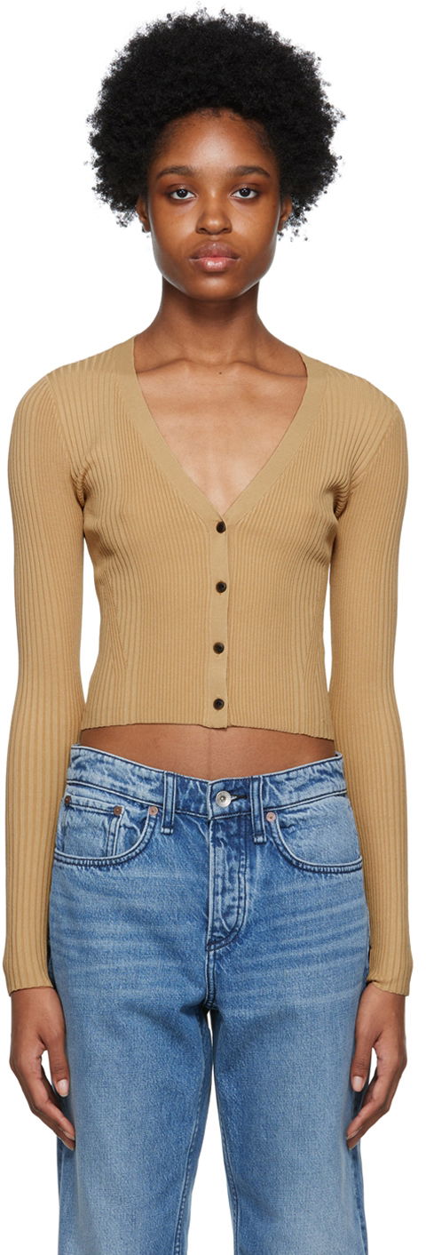 Pleteni pulover rag & bone Rib Knit Cardigan Rjava | WAS22FS038WD38, 0