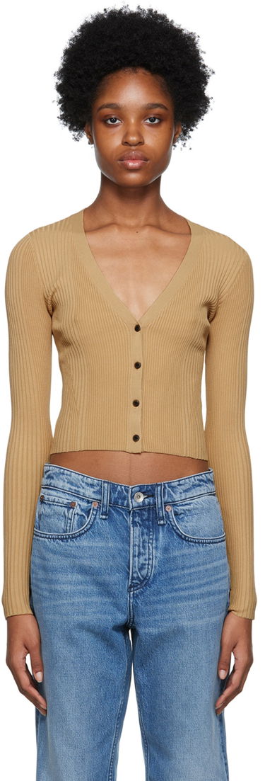 Pleteni pulover rag & bone Rib Knit Cardigan Rjava | WAS22FS038WD38, 0
