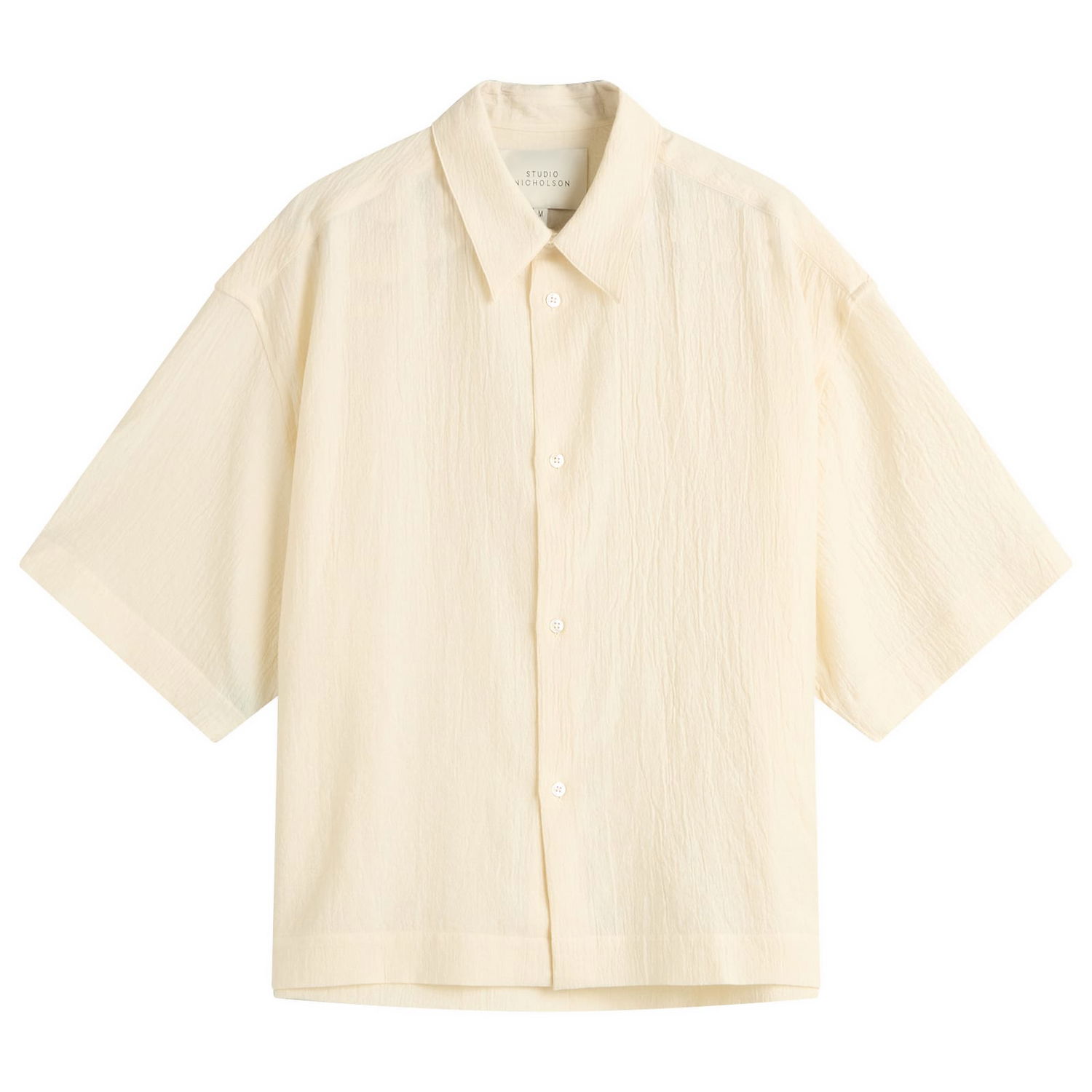 Srajce Studio Nicholson Boxy Short Sleeve Shirt, Size X-Large Bež | SANKOSNM-1267-MLK, 1