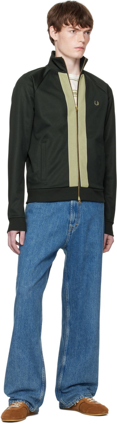 Jakna Fred Perry Fred Perry Chenille Tape Track Jacket Zelena | J9051, 3